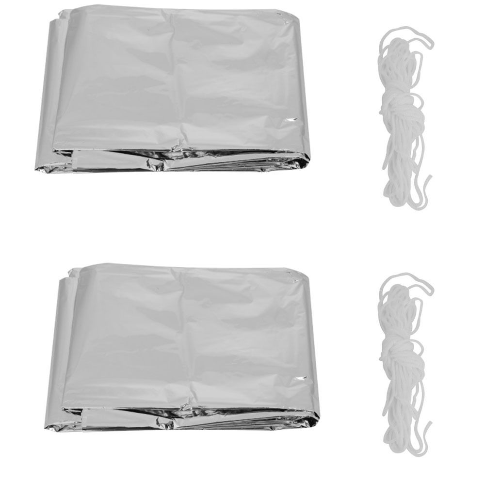 2 Pcs Durable Reflective Emerg – обзор и цена Survival Blanket Reflective