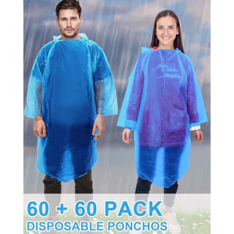 120 Pack Disposable Rain Ponch – обзор и цена Emergency Poncho Rain