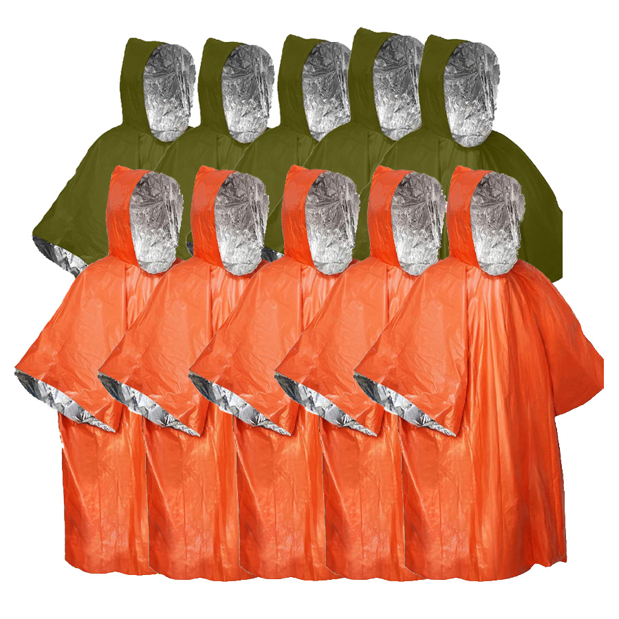 3/5-Pack Emergency Poncho Set  – обзор и цена Emergency Poncho Rain