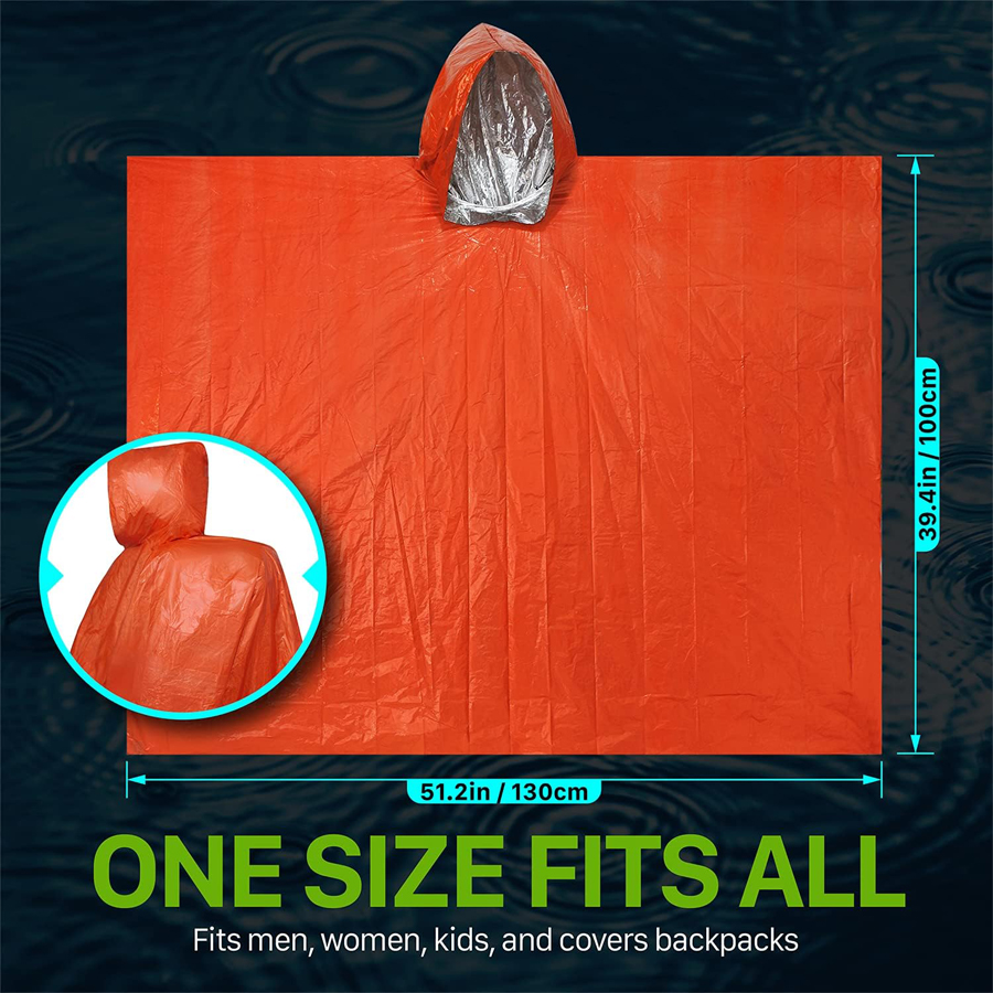 3/5-Pack Emergency Poncho Set  – обзор и цена Emergency Poncho Rain