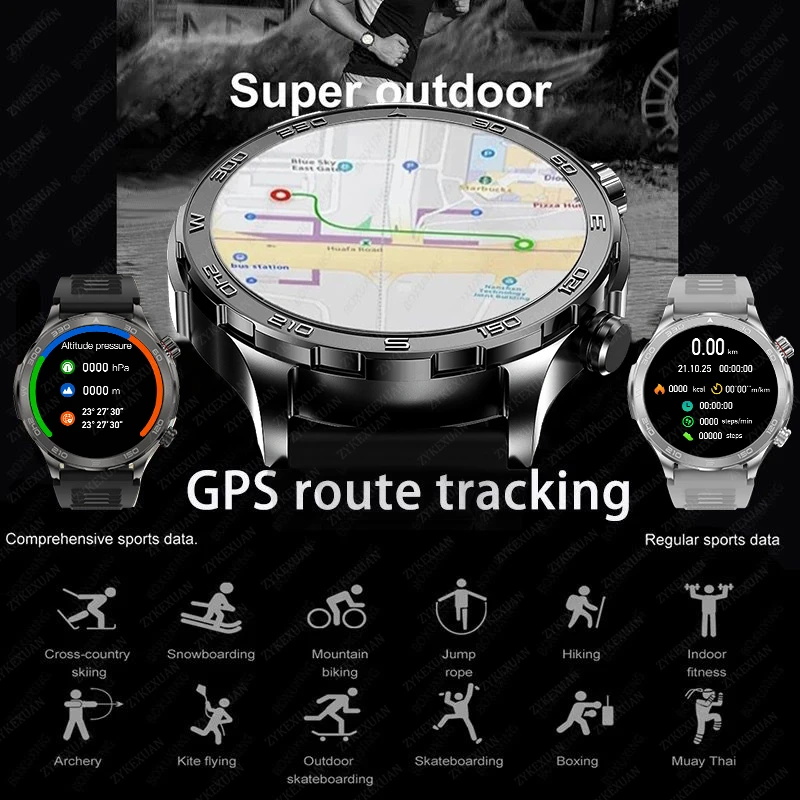 New GPS Track Smart Watch Men  – обзор и цена Compass Lensatic