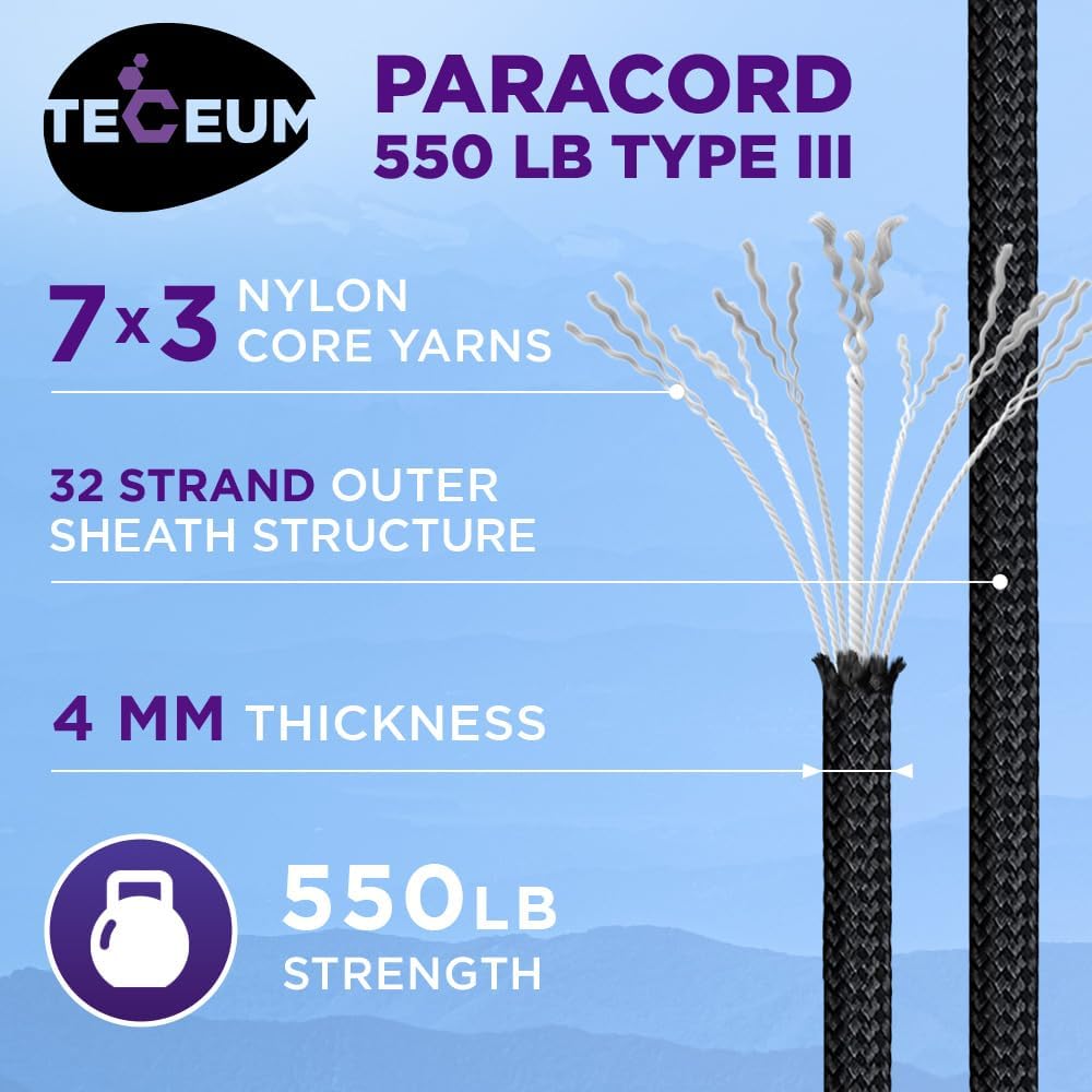 Reflective Paracord Rope 1000f – обзор и цена Para Cord 1000Ft