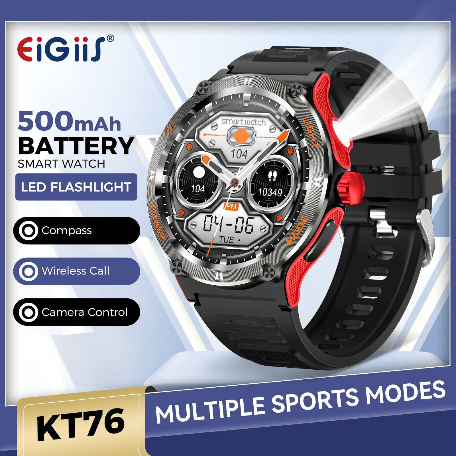 EIGIIS Smart Watch 3ATM Waterp – обзор и цена Compass Lensatic