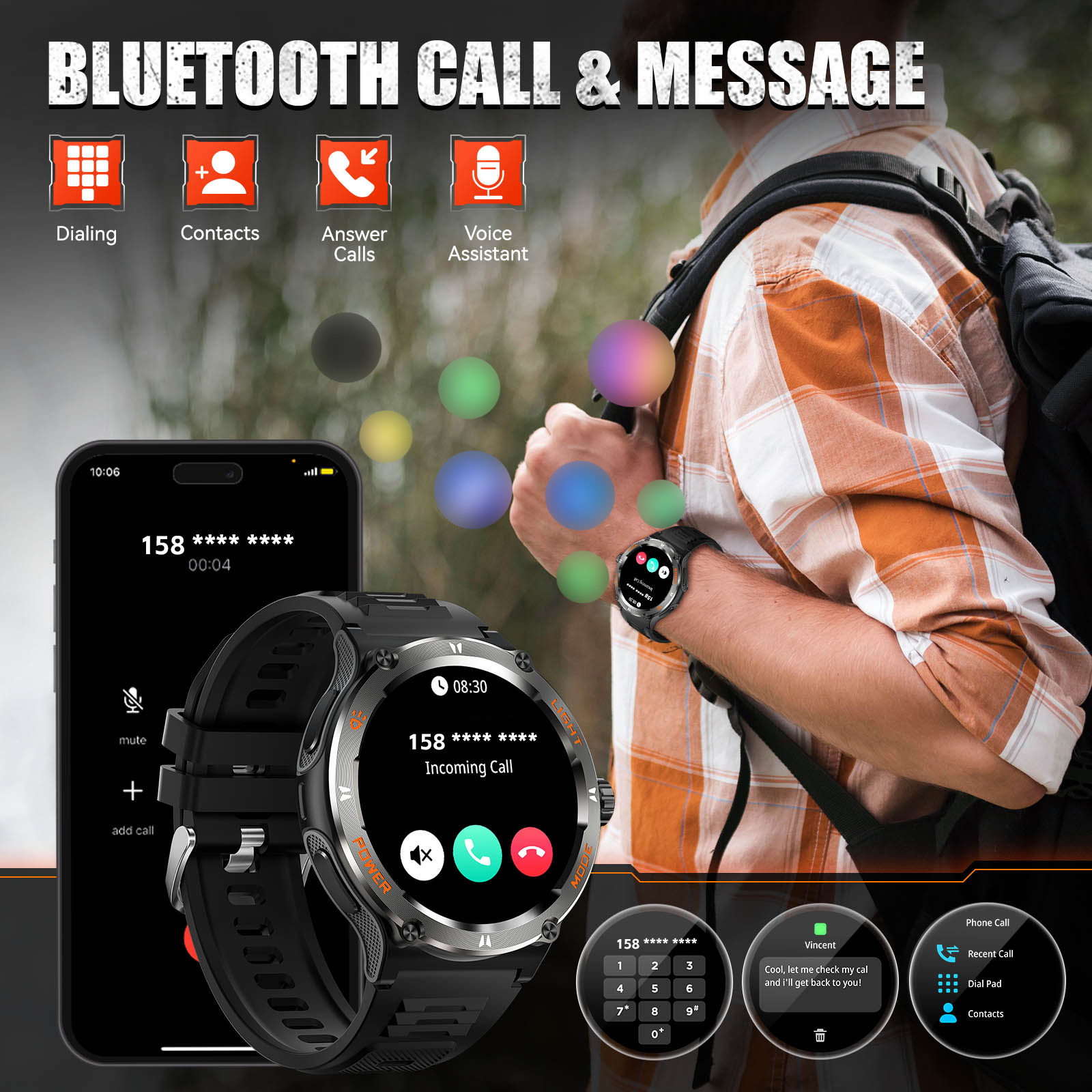 EIGIIS Smart Watch 3ATM Waterp – обзор и цена Compass Lensatic