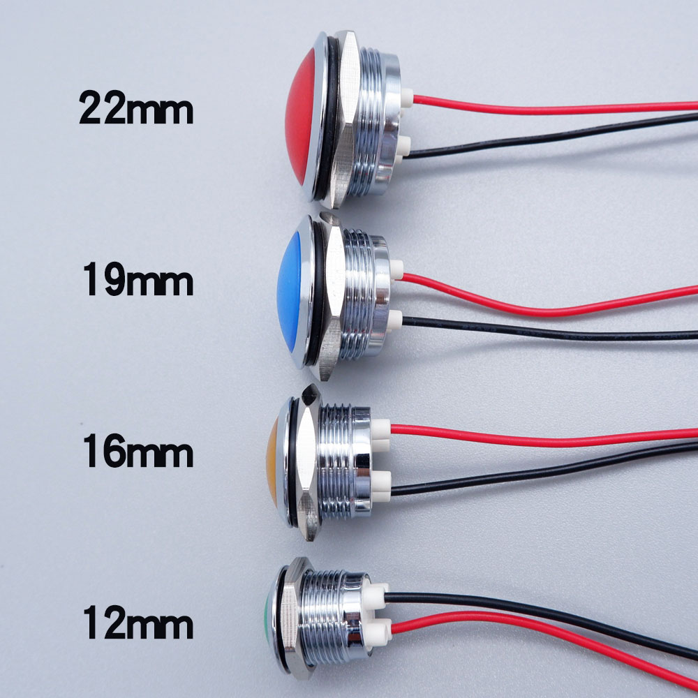 Metal LED Indicator Light 12mm – обзор и цена Signal Panel Orange