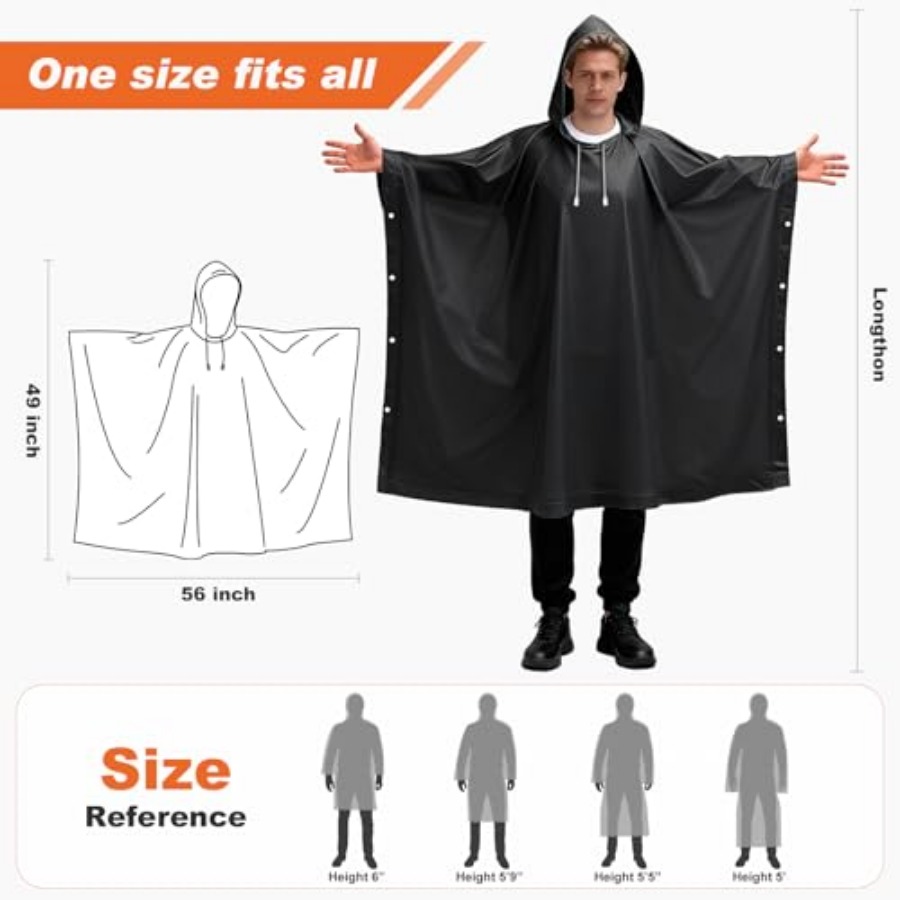 8 Pack Hooded Rain Ponchos for – обзор и цена Emergency Poncho Rain