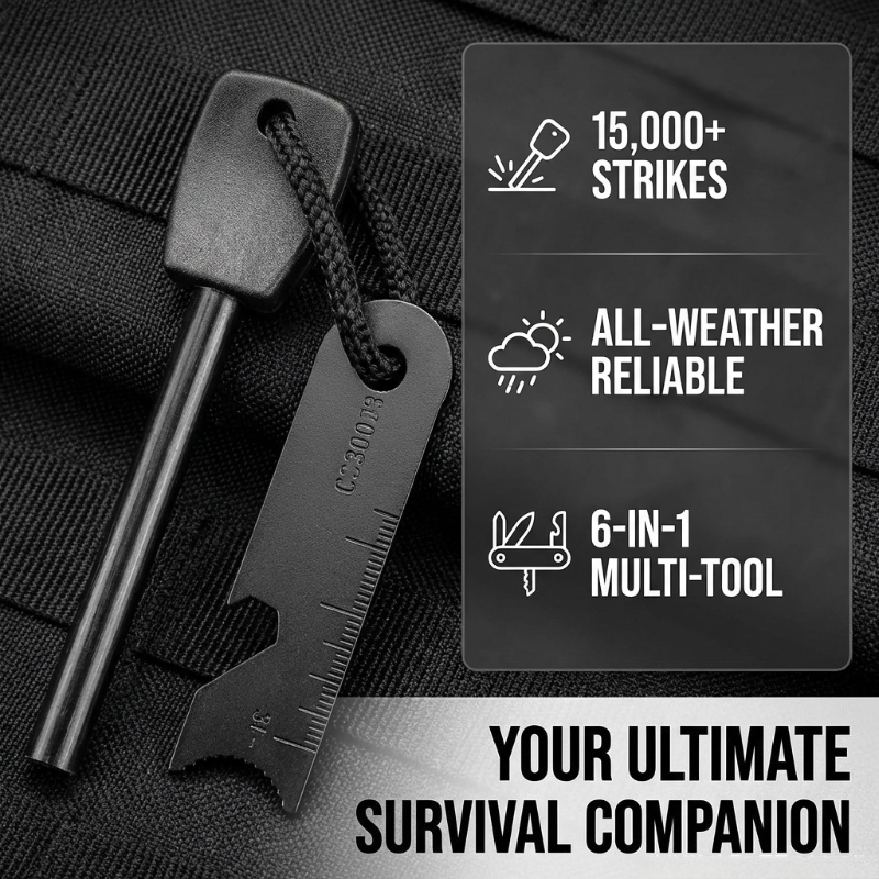 Multi-Function Wooden Handle M – обзор и цена Magnesium Fire Starter