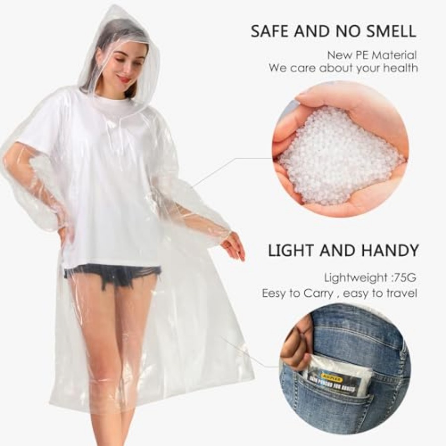 Disposable Rain Ponchos for Ad – обзор и цена Emergency Poncho Rain