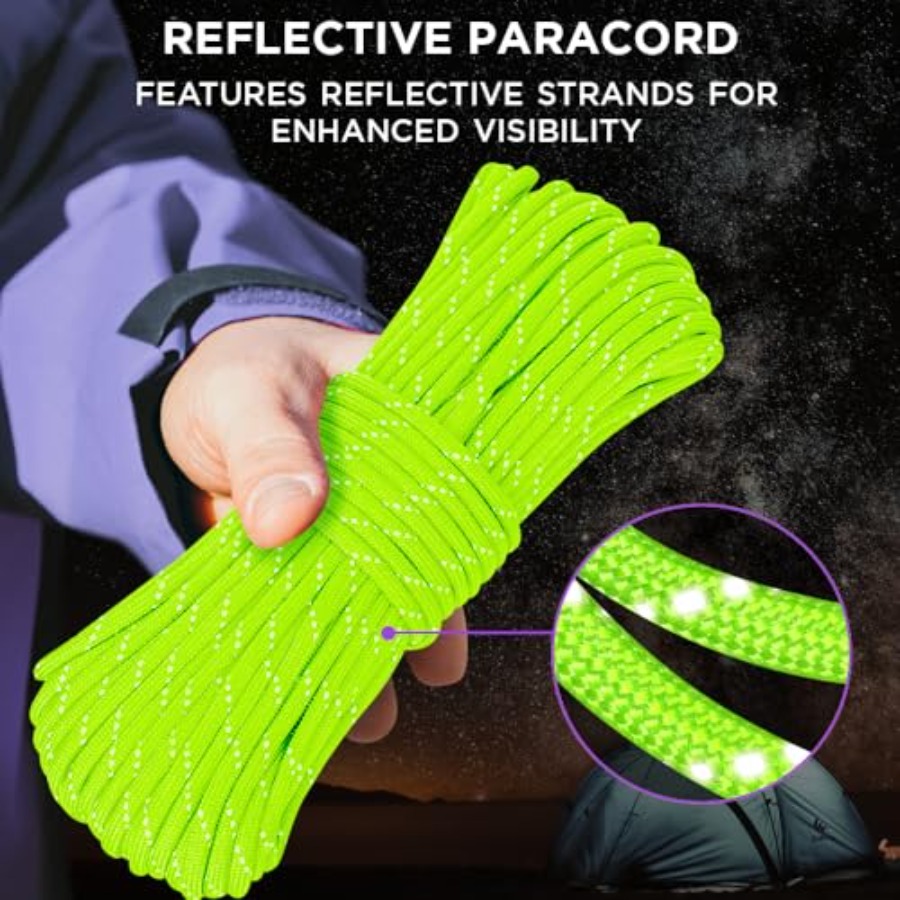 Reflective Paracord Rope 1000  – обзор и цена Para Cord 1000Ft
