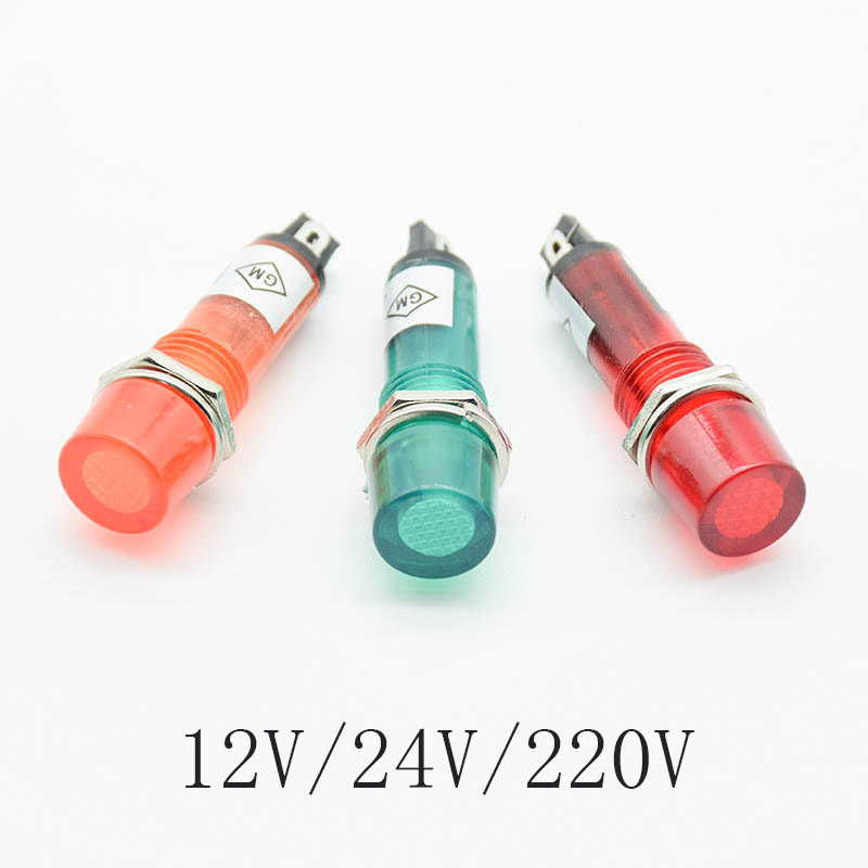 5Pcs 220V 12V 24V DC Mounting  – обзор и цена Signal Panel Orange