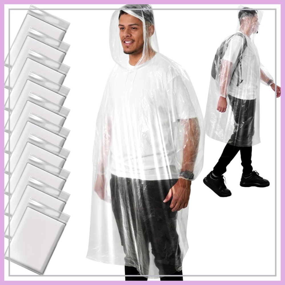 Disposable Rain Poncho for Adu – обзор и цена Emergency Poncho Rain