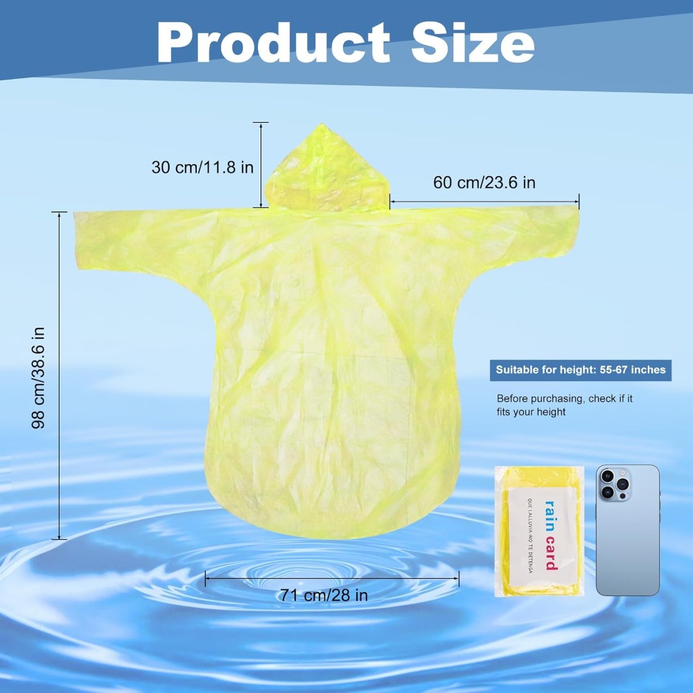 twoworld 30 Pcs Disposable Rai – обзор и цена Emergency Poncho Rain