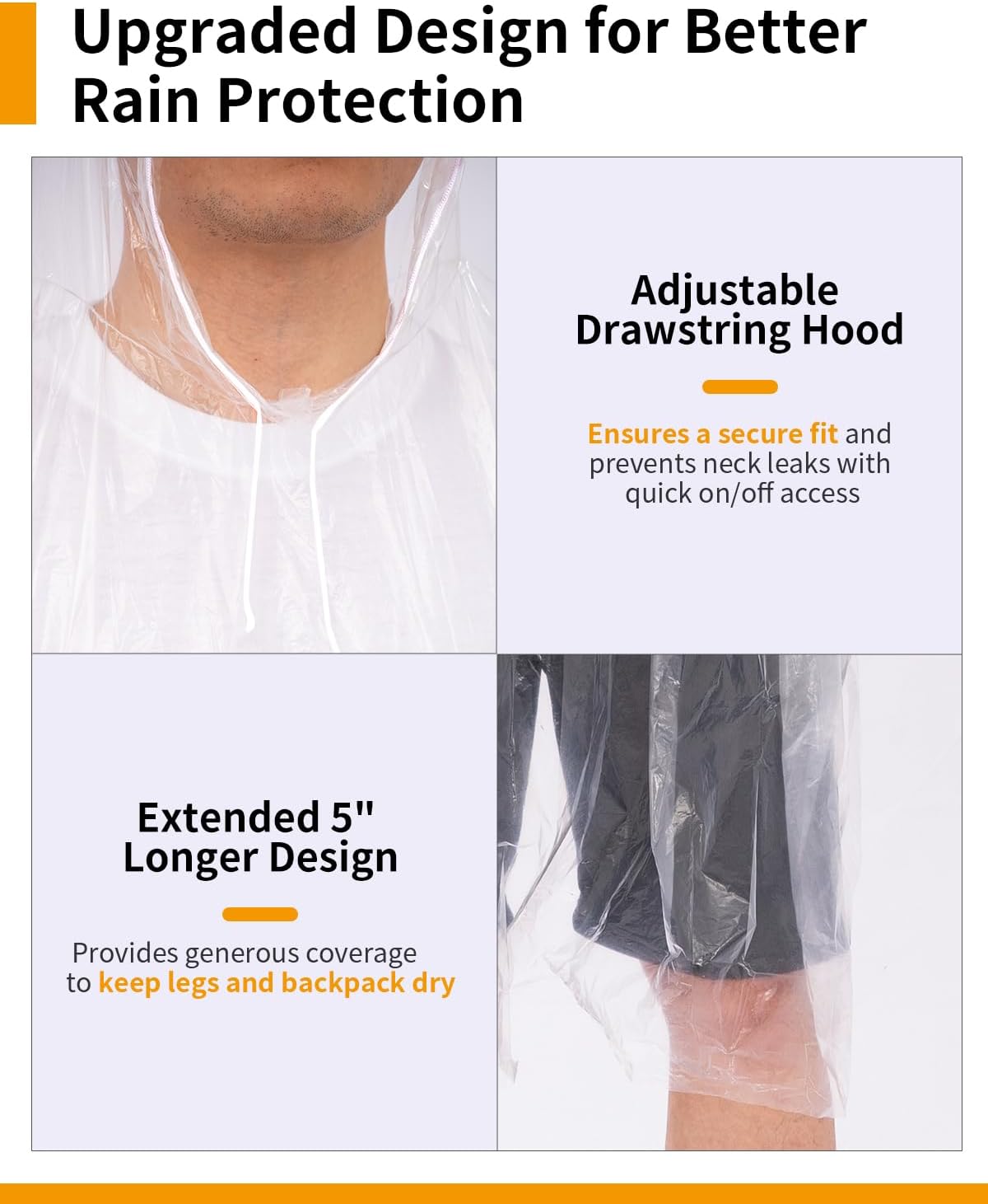 Extra Long Rain Ponchos for Ad – обзор и цена Emergency Poncho Rain