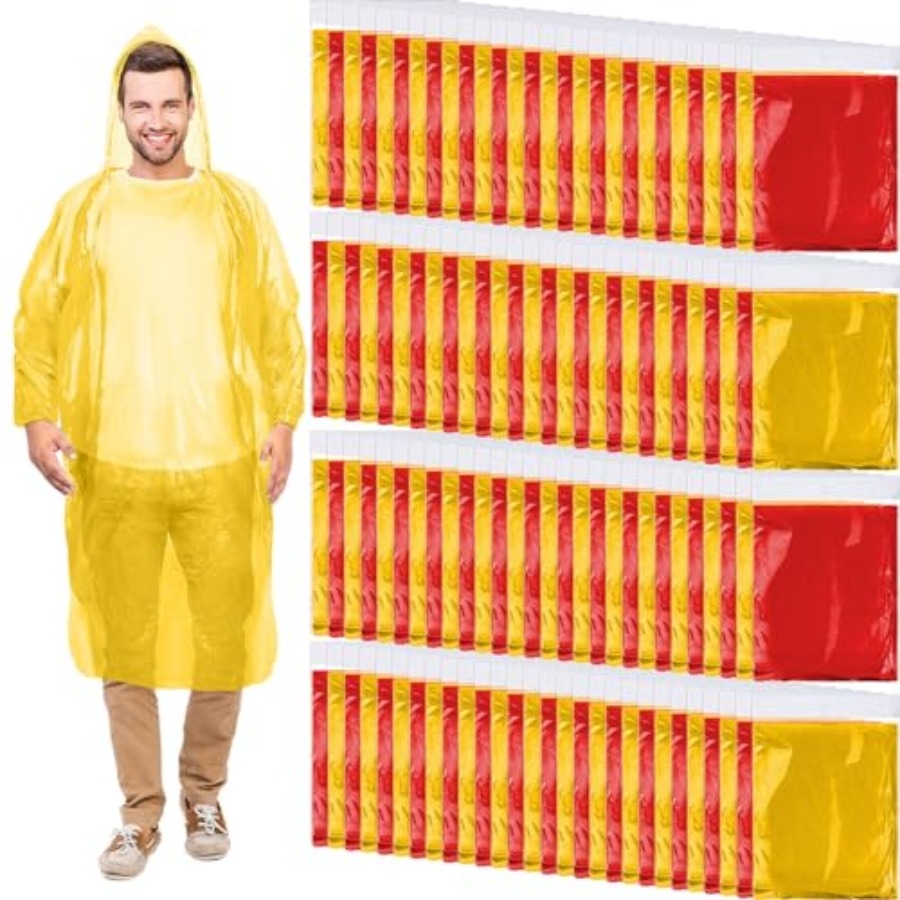 Handepo 100 Pack of Adult Rain – обзор и цена Emergency Poncho Rain