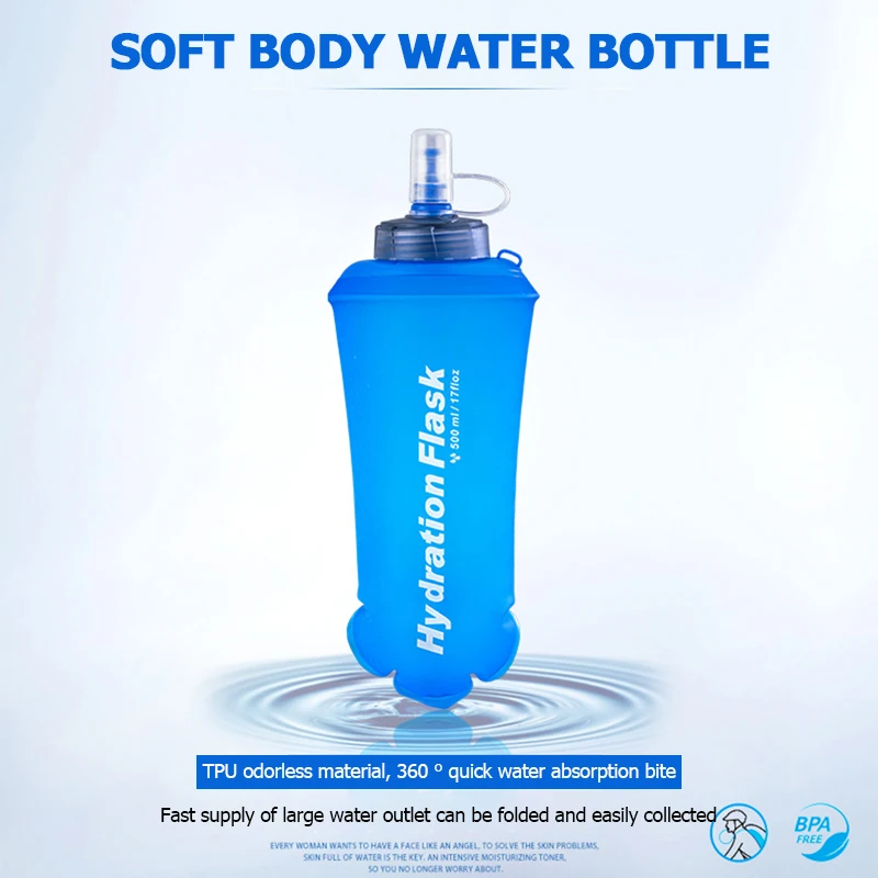 250ml 500ml 750ml Portable Fol – обзор и цена Water Bag Collapsible