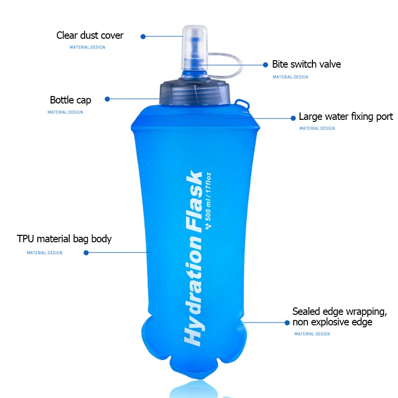 250ml 500ml 750ml Portable Fol – обзор и цена Water Bag Collapsible