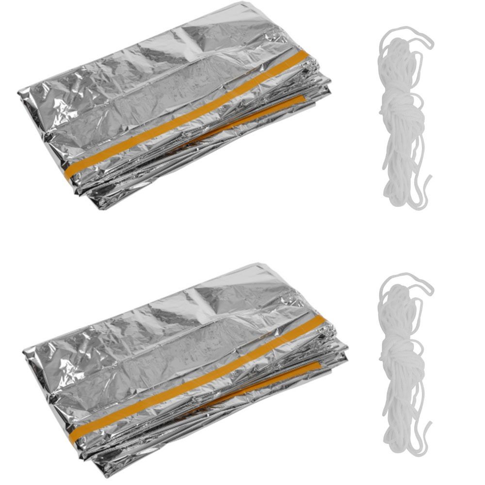 2 Pcs Durable Reflective Emerg – обзор и цена Survival Blanket Reflective