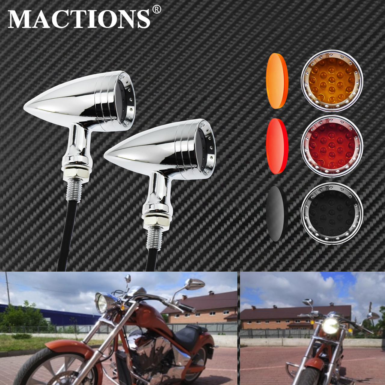 Motorcycle LED Turn Signal Bul – обзор и цена Signal Panel Orange