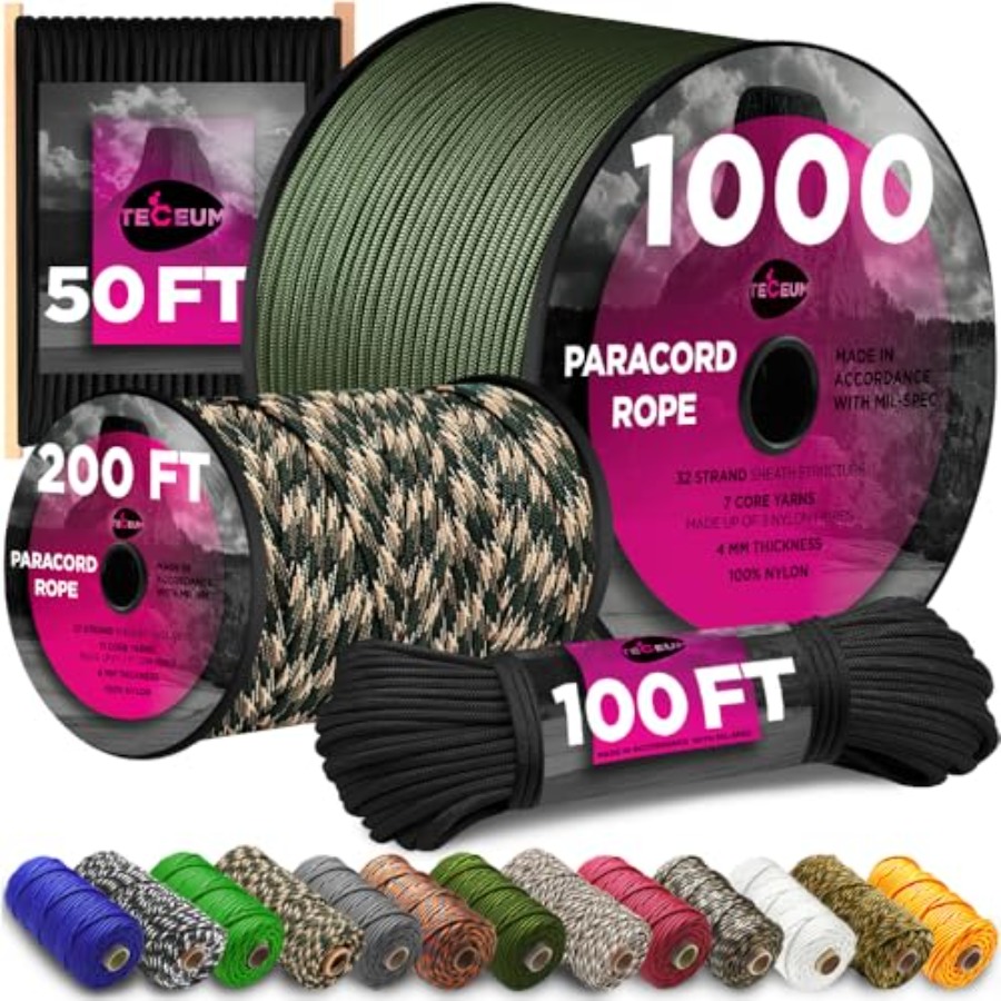 Paracord Rope 750 lb 1000ft/ 2 – обзор и цена Para Cord 1000Ft