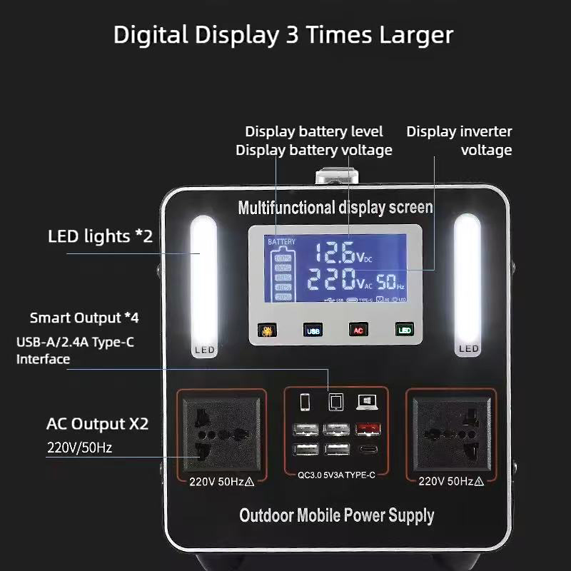 220V LiFePO4 Portable Power St – обзор и цена Solar Emergency Charger