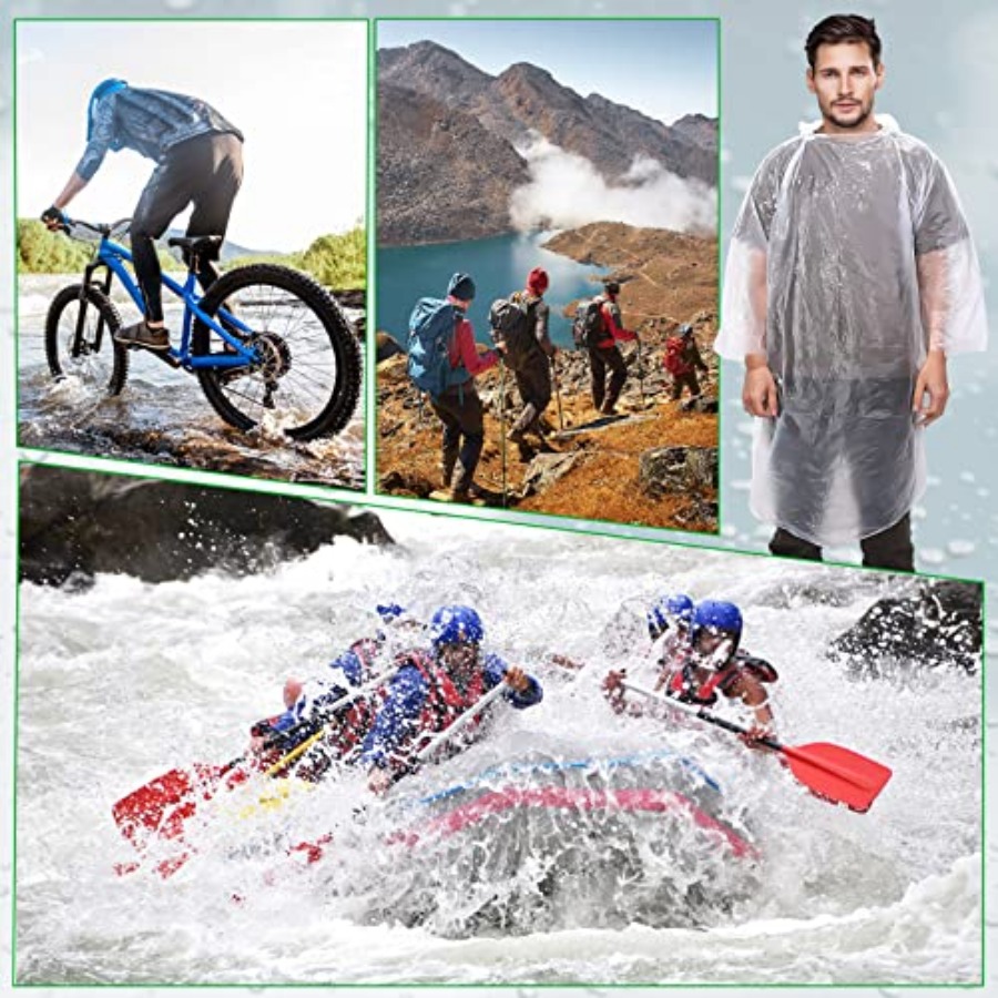 150 Pcs Disposable Rain Poncho – обзор и цена Emergency Poncho Rain