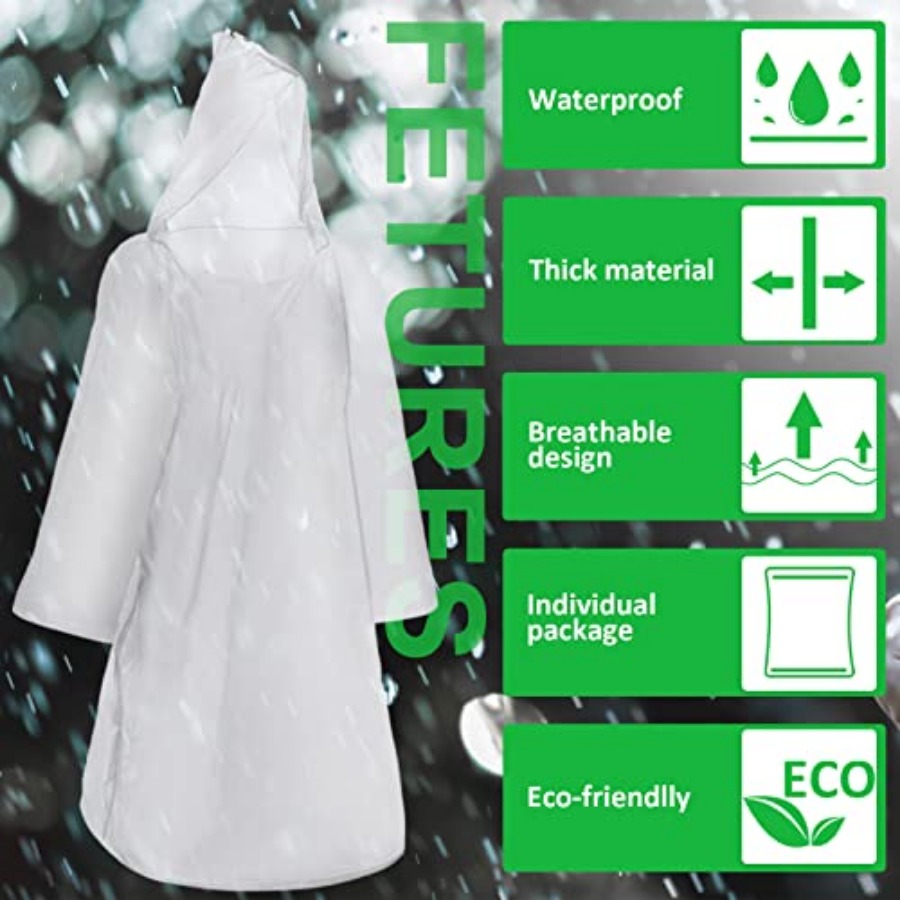 150 Pcs Disposable Rain Poncho – обзор и цена Emergency Poncho Rain