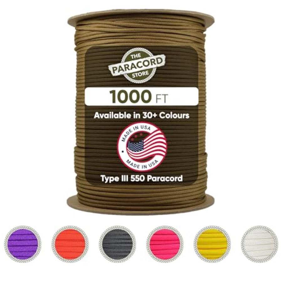 Type III 550 Paracord - 1000 F – обзор и цена Para Cord 1000Ft
