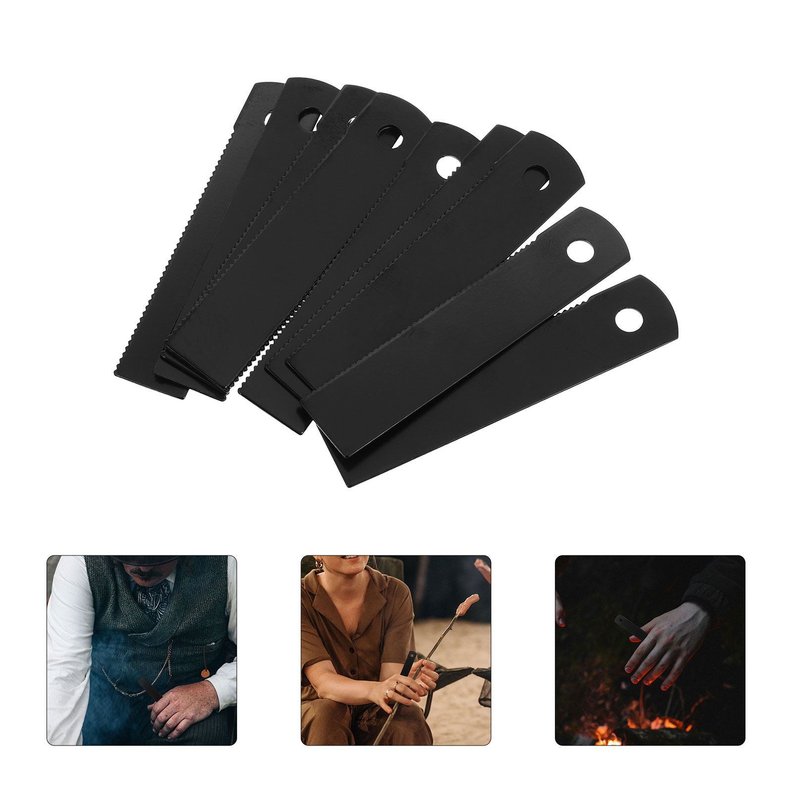 10Pcs Serrated Flint Fire Scra – обзор и цена Fire Starting Kit