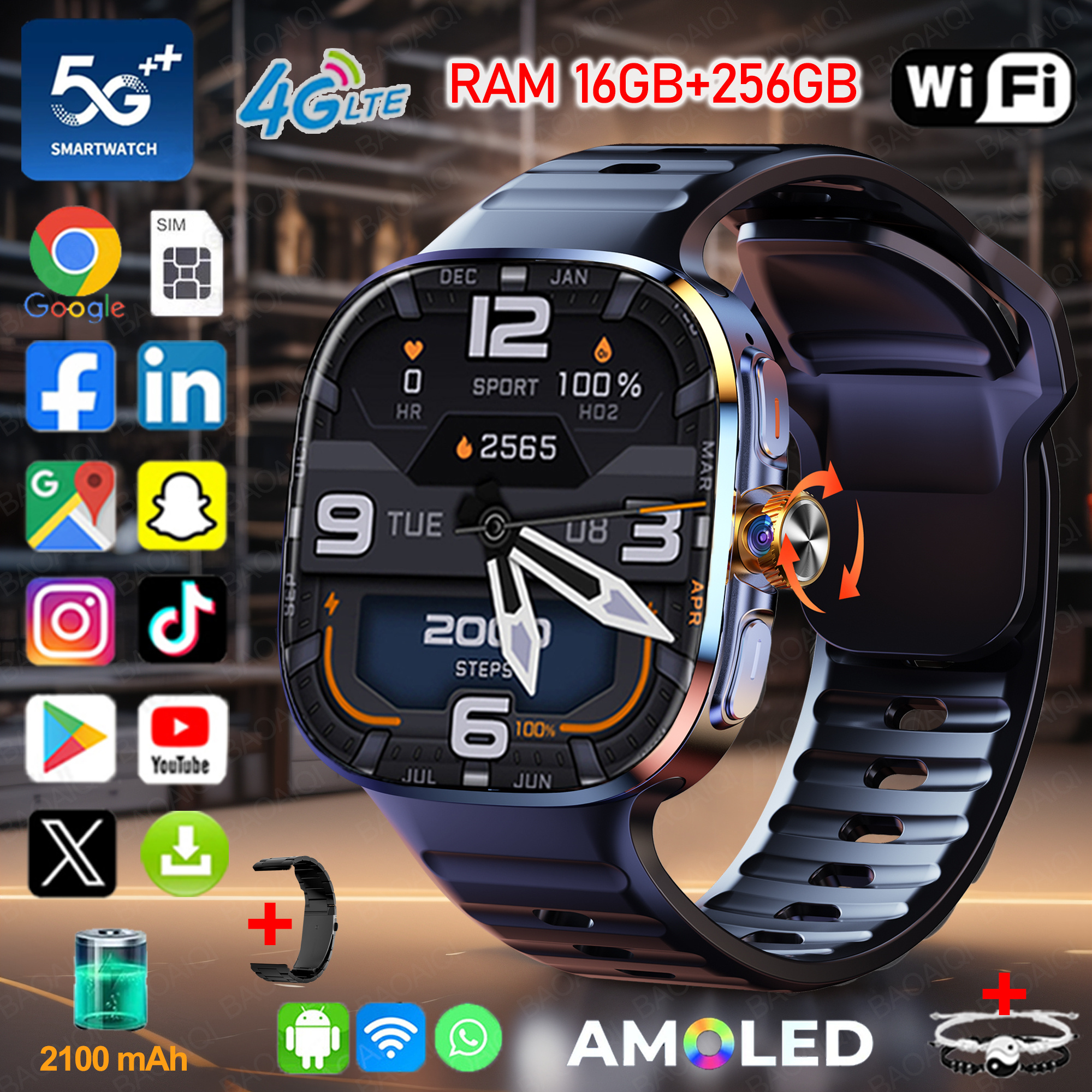 New Large Screen Smartwatch 4G – обзор и цена Compass Lensatic