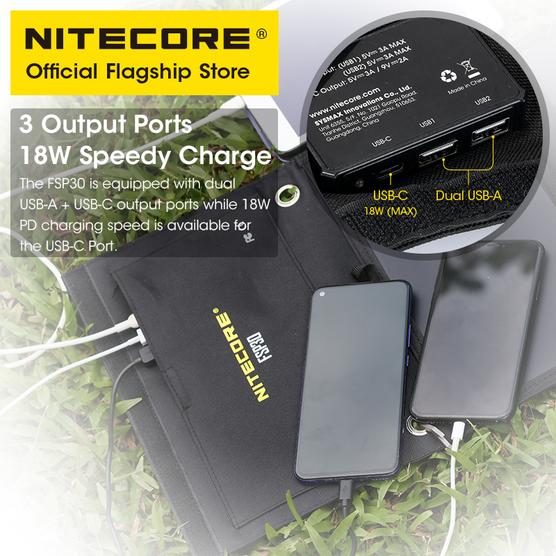 NITECORE FSP30 30W Portable So – обзор и цена Solar Emergency Charger