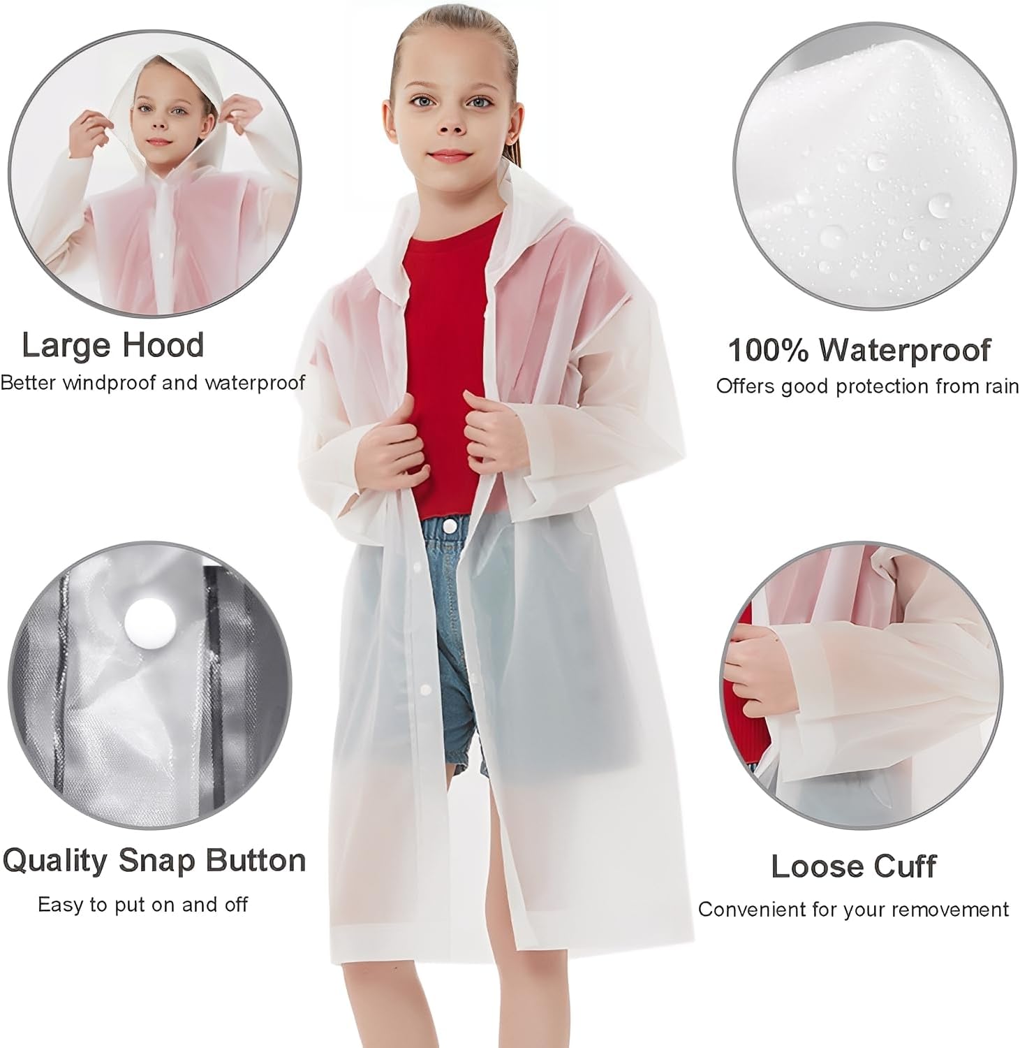 Kids Rain Ponchos Reusable wit – обзор и цена Emergency Poncho Rain