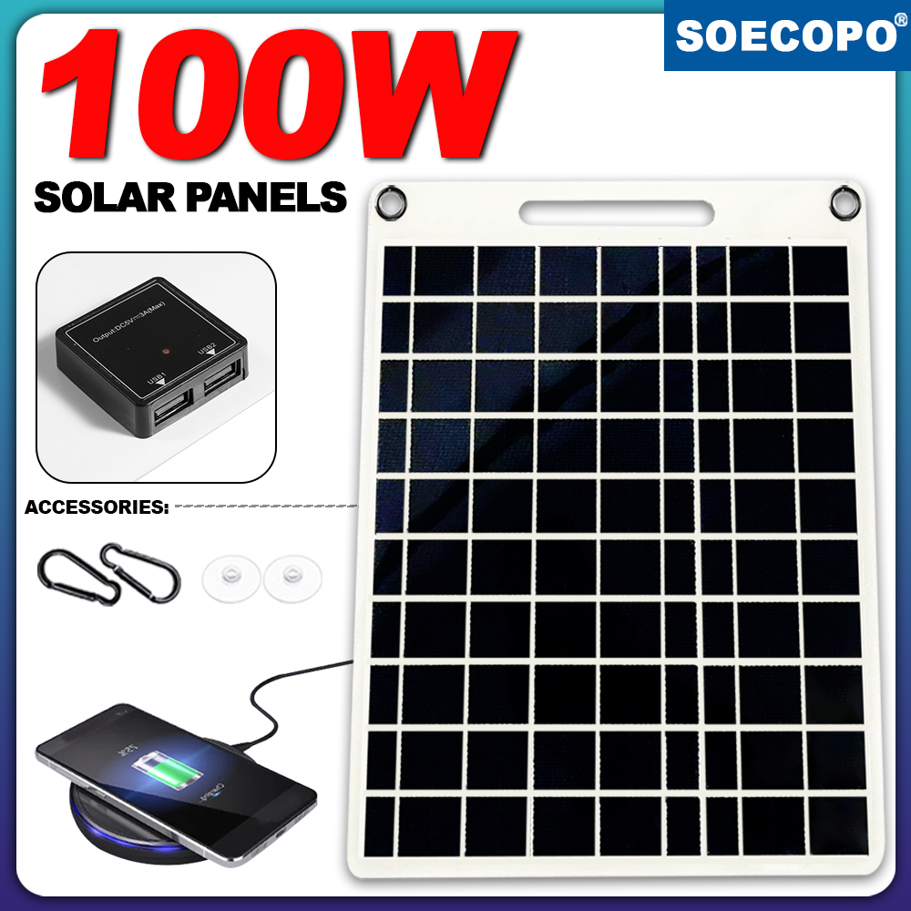 100W Waterproof Solar Panel Po – обзор и цена Solar Emergency Charger